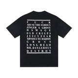 saint m t shirts  s.m character & letter graphic crew neck short sleeve tee
