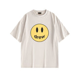 Drew house t-shirt - spring/summer collection - d@ew - moisture-wicking, distressed smiley face graphic, crew neck, pullover, short sleeve - wholesale single piece