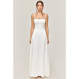 Women's dress: european and american cross-border sexy camisole dress, slim-fit backless maxi dress, women's summer evening gown