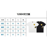 Drew house t shirt spring and summer d@ew small smiley face pattern round neck pullover short sleeves