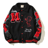 Saint m t jackets - spring/autumn s.m. saint michael pattern baseball jacket - wholesale single piece