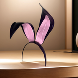 Women Latex Black & Pink Bunny Ear Headdress