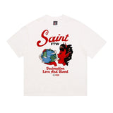saint m t shirts  s.m vintage high street casual crew neck pullover short sleeve tee - wholesale