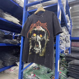 saint m t shirts  s.m skull monkey graphic crew neck short sleeve tee