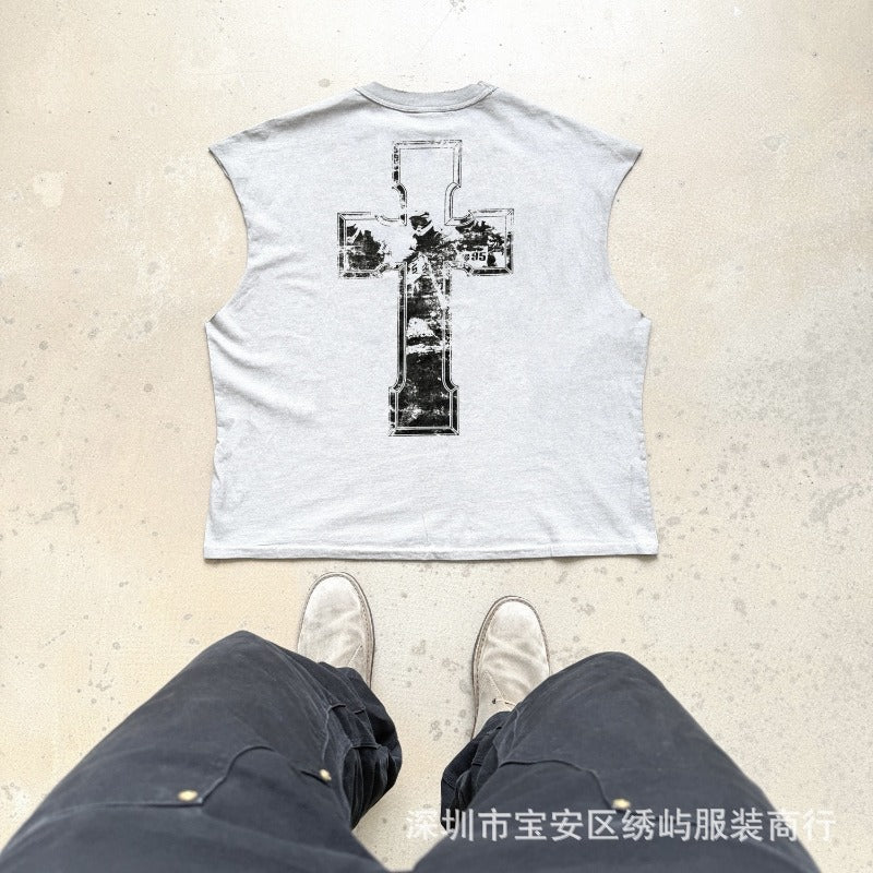 saint m t shirts  s.m. spoof suzuki limited edition pullover casual vest - wholesale