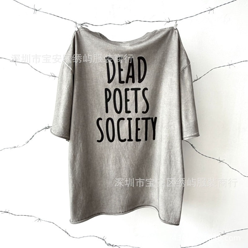 saint m t shirts  s.m. dead poets society limited edition crew neck pullover short sleeve t-shirt - wholesale