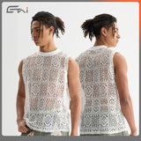 Etai men's apparel summer casual men's openwork mesh tank top - youthful, sporty, trendy, and cool men's vest