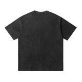 saint m t shirts  s.m. face letter graphic crew neck pullover short sleeve t-shirt - wholesale