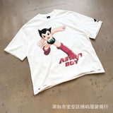 saint m t shirts  s.m cartoon series graphic crewneck pullover short sleeve t-shirt - wholesale