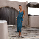 Women's dress - spring/summer export - european & american style - amazon fashion - solid color camisole - french high-end dress for women