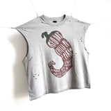 saint m t shirts  s.m. red chili band limited edition pullover casual tank top