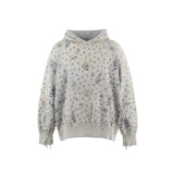 Saint m hoodie fall and winter s.m full printed little spider pattern pullover hooded sweatshirt