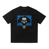 saint m t shirts  s.m skull graphic crew neck short sleeve tee