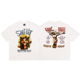 saint m t shirts  s.m. cross symbol graphic crew neck short sleeve t-shirt - wholesale