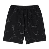 Etai men's clothing trendy all-over lightning bolt print shorts - high-quality, relaxed fit, casual drawstring printed shorts