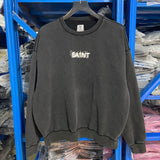 Saint m hoodie - autumn/winter s.m washed & distressed collection - crewneck pullover sweatshirt - wholesale