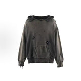 Saint m hoodie - autumn/winter s.m distressed ripped print pullover hoodie - wholesale single piece
