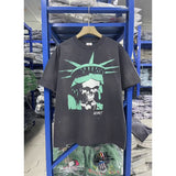 saint m t shirts  s.m. free skull graphic crewneck pullover short sleeve t-shirt - wholesale