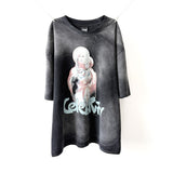 saint m t shirts  s.m. virgin mary letter graphic crew neck pullover short sleeve t-shirt - wholesale