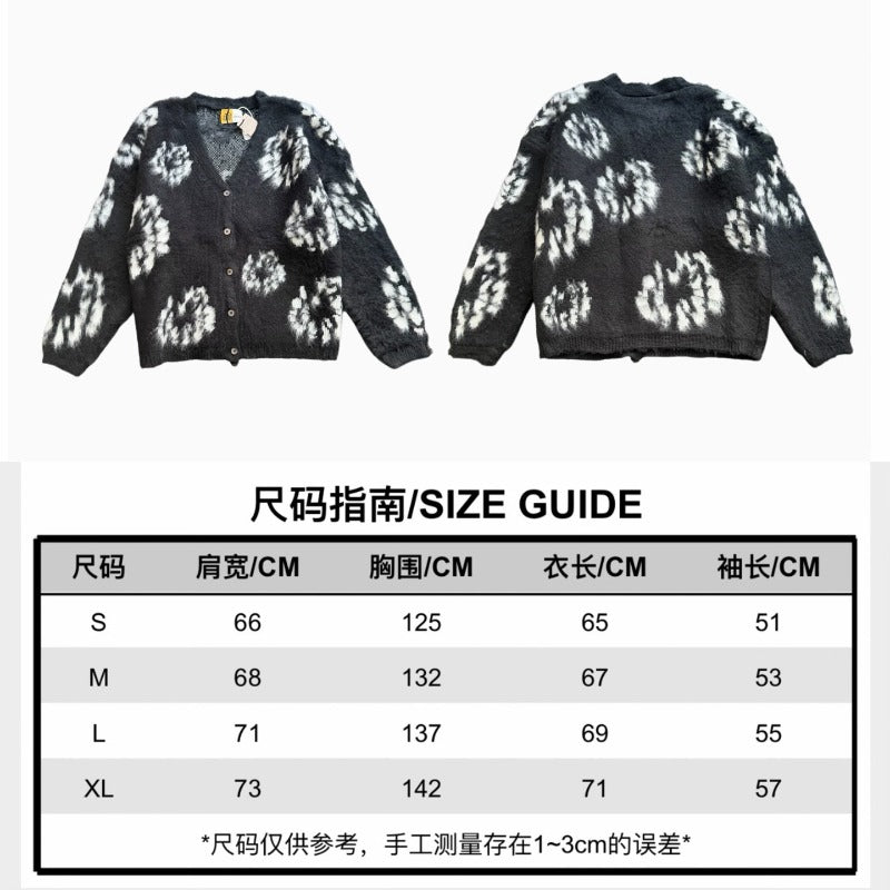 Saint m t sweater fall and winter s.m co-branded series pattern mohair sweater