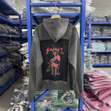 Saint m t jackets autumn/winter s.m cell celebration graphic washed & distressed hoodie - wholesale