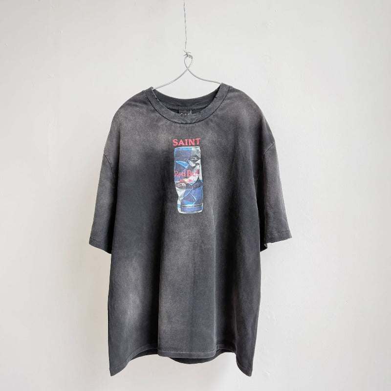 saint m t shirts  s.m collaboration limited edition printed graphic crew neck pullover short sleeve t-shirt - wholesale