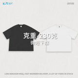 Youth short wide popular style heavy weightpure cotton short-sleeved high quality loose street style men short-sleeved t-shirt
