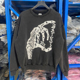 Saint m hoodie - autumn/winter s.m washed & distressed collection - crewneck pullover sweatshirt - wholesale