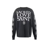 Saint m hoodie - spring/autumn - s.m character & letter graphic - crew neck pullover - long sleeve - wholesale