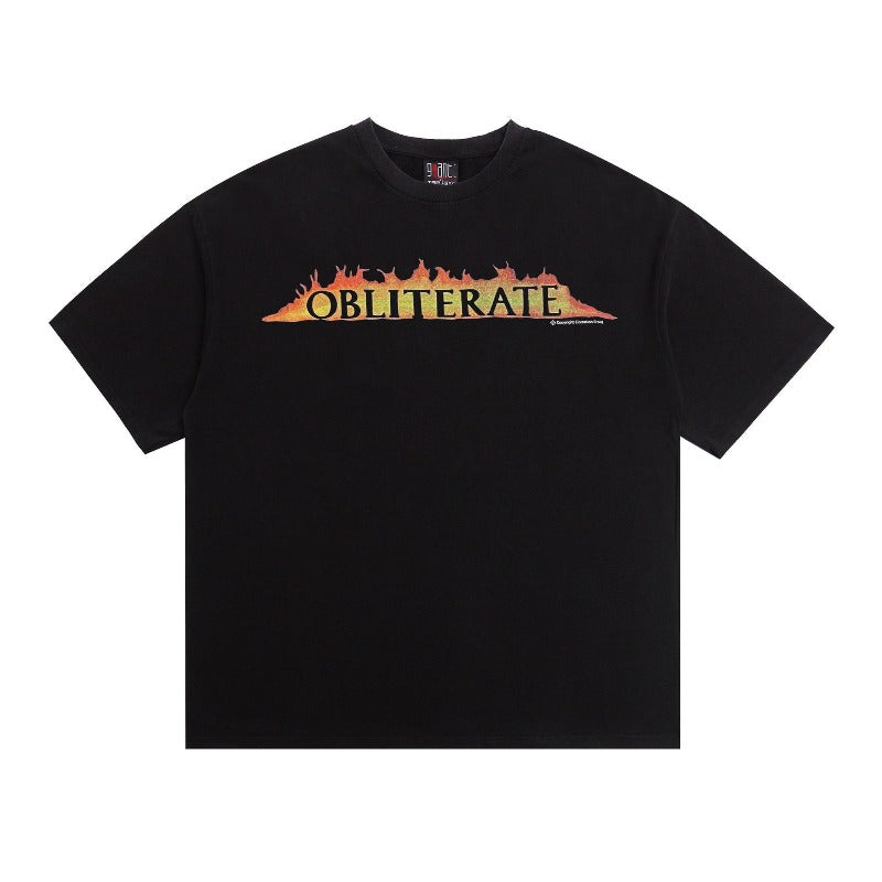 saint m t shirts  s.m instant elimination pattern crew neck pullover short sleeve one-piece wholesale