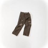 Saint m t pants spring & fall s.m high street heavy weight destruction splash ink lumberjack workwear pants