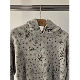 Saint m hoodie fall and winter s.m full printed little spider pattern pullover hooded sweatshirt