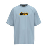 Drew house t-shirt - spring/summer european & american streetwear - smiley face & letter print crewneck pullover short sleeve - wholesale single piece