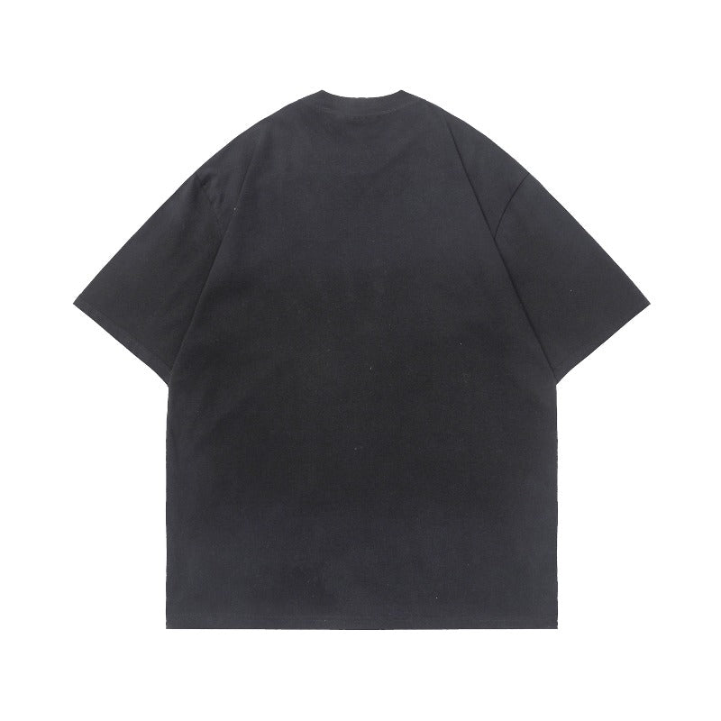 Drew house t-shirt - spring/summer - d@ew washed & distressed flame letter crew neck pullover short sleeve