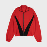 Etai men's clothing | trendy color block oversized tracksuit set - men's casual high neck jacket & wide leg pants - spring/autumn outfit