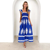 Women's dress: hot-selling european and american style beach dress for women on amazon - vacation-ready printed bandeau dress