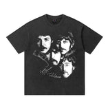 saint m t shirts  s.m. beatles graphic crew neck short sleeve tee