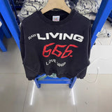Saint m hoodie - autumn/winter s.m washed vintage classic print crewneck sweatshirt - wholesale
