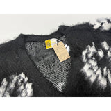 Saint m t sweater fall and winter s.m co-branded series pattern mohair sweater