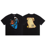 saint m t shirts  s.m vintage washed distressed crew neck pullover short sleeve top - wholesale