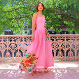 Women's dress - cross-border e-commerce amazon summer fashion: elegant spaghetti strap printed backless dress