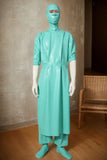 Jade Green Latex Tops Unisex Doctor Uniform