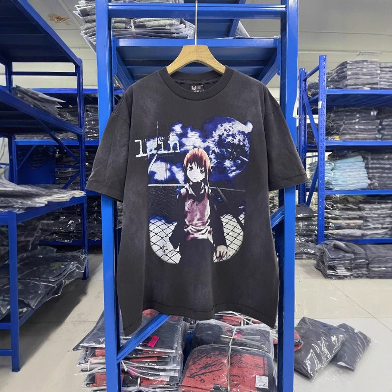 saint m t shirts  s.m. anime collaboration graphic crewneck t-shirt - wholesale