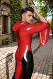 Man Latex Catsuits Regulus Hooded Front Zipper
