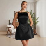 Women's dress - summer high-end pear-shaped bodycon mini dress - sweet & chic date night style - sleeveless, petite-friendly