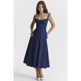 Women's dress: amazon bestseller - summer chic, elegant, high-end, spaghetti strap, soft & feminine style - french-inspired dress for women