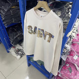 Saint m hoodie - autumn/winter collection - s.m letter logo print, crew neck, pullover, long sleeve, wholesale