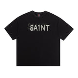 saint m t shirts  s.m phantom letter graphic crew neck pullover short sleeve top - wholesale