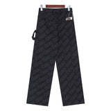 Drew house pants spring & fall d@ew full printed barrage letterstraight-legjeans