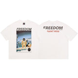 saint m t shirts  s.m vintage high street casual crew neck pullover short sleeve tee - wholesale